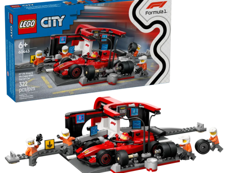 LEGO CITY 60443 F1 PIT STOP AND PIT CREW WITH FERRARI CAR Online now