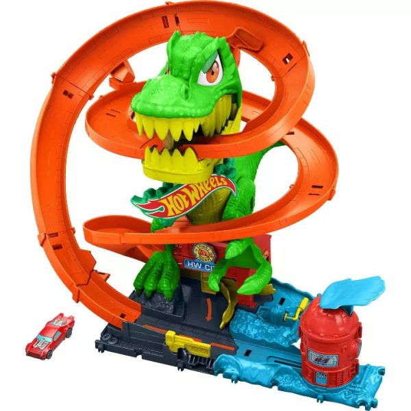 HOT WHEELS CITY T REX BLAZE BATTLE PLAYSET Online Hot Sale