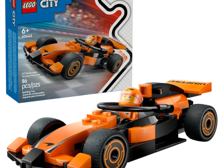 LEGO CITY 60442 F1 DRIVER WITH MCLAREN RACE CAR Fashion