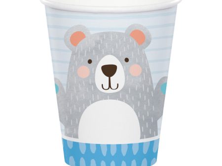 Blue Birthday Bear Printed Cups Online now