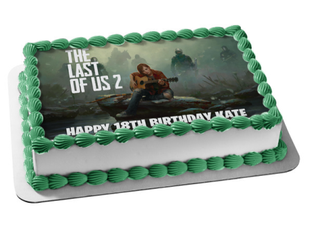 The Last of Us Part 2 Ellie Playing Guitar Edible Cake Topper Image ABPID51965 For Cheap