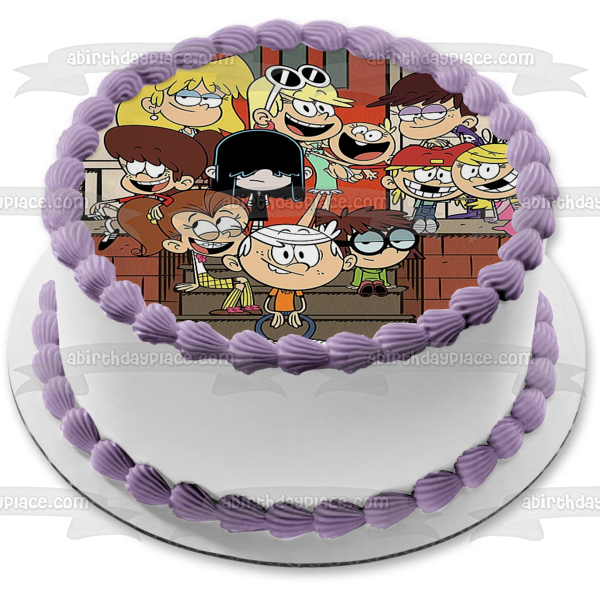 The Loud House Lori Leni Luan Lola Lucy Luna Lisa Lincoln Lily Lana Lynn Edible Cake Topper Image ABPID52086 Cheap