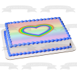 Lgbtq+ Queer Heart Gay Lesbian Bisexual Transgender Heart Rainbow Edible Cake Topper Image ABPID52053 For Sale