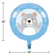 Blue Birthday Bear 18  Metallic Balloon Discount