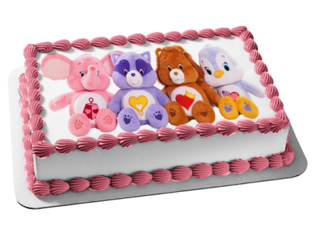 Care Bears and Cousins Brave Heart Lion Bright Heart Raccoon Cozy Heart Penguin Lotsa Heart Elephant Edible Cake Topper Image ABPID52011 Cheap