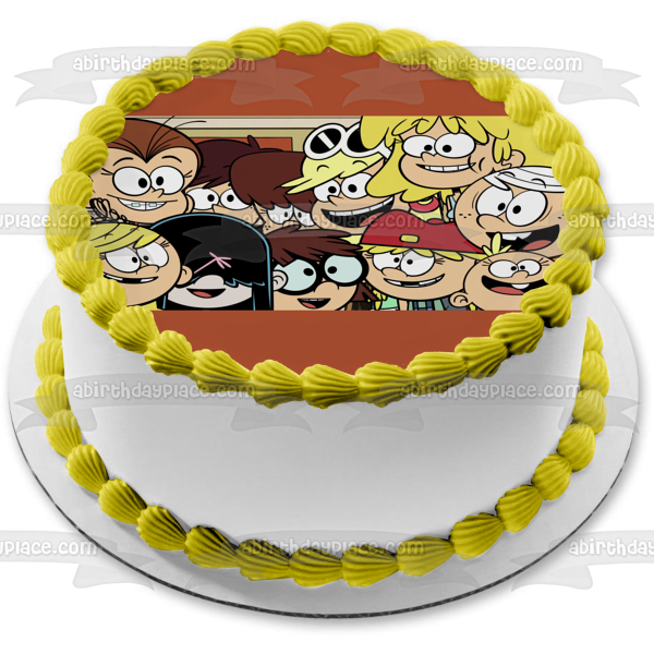 The Loud House Lori Leni Luan Lola Lucy Luna Lisa Lincoln Lily Lana Lynn Edible Cake Topper Image ABPID52088 Supply