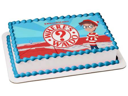 Where s Waldo Waldo Standing on Map Edible Cake Topper Image ABPID52122 For Sale