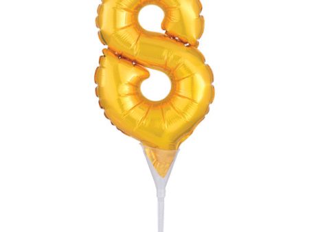 Inflatable Gold Numeral 8 DecoPics® Supply