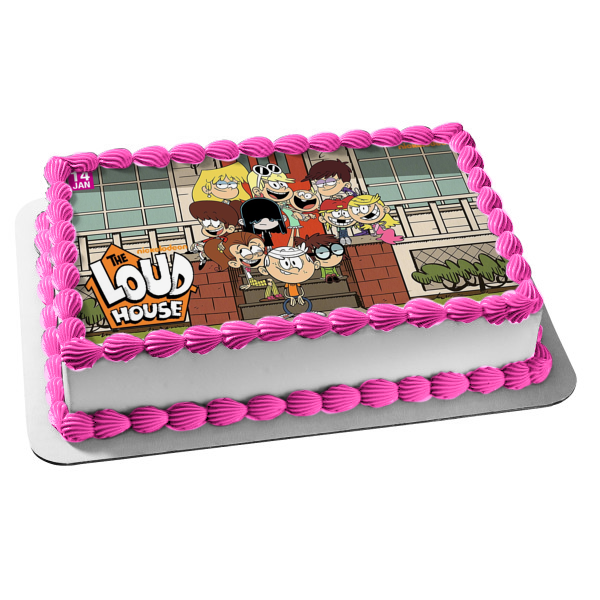 The Loud House Lori Leni Luan Lola Lucy Luna Lisa Lincoln Lily Lana Lynn Edible Cake Topper Image ABPID52086 Cheap