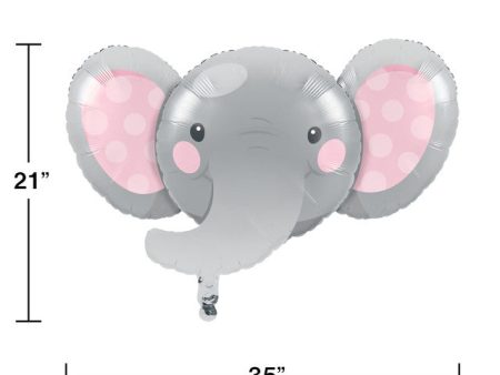 Pink Enchanted Elephant Metallic Balloon For Discount