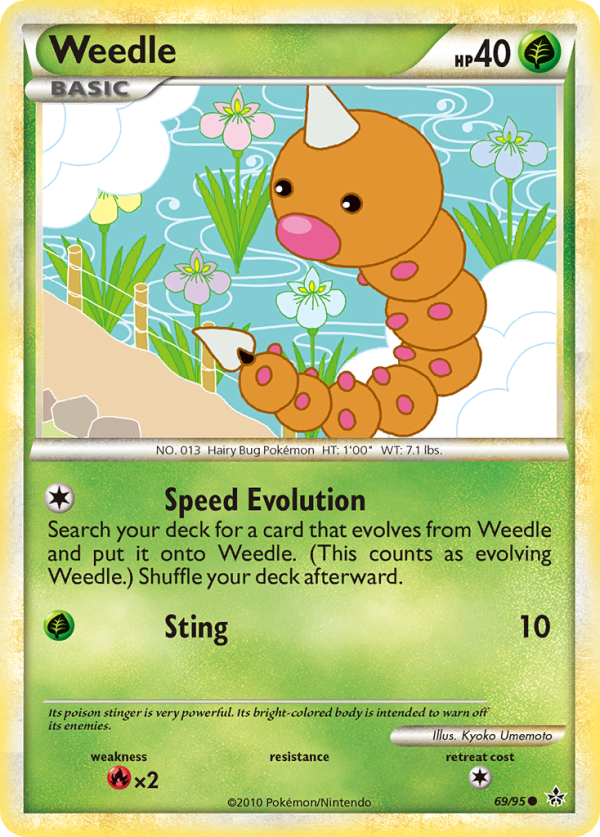 Weedle (69 95) [HeartGold & SoulSilver: Unleashed] Supply