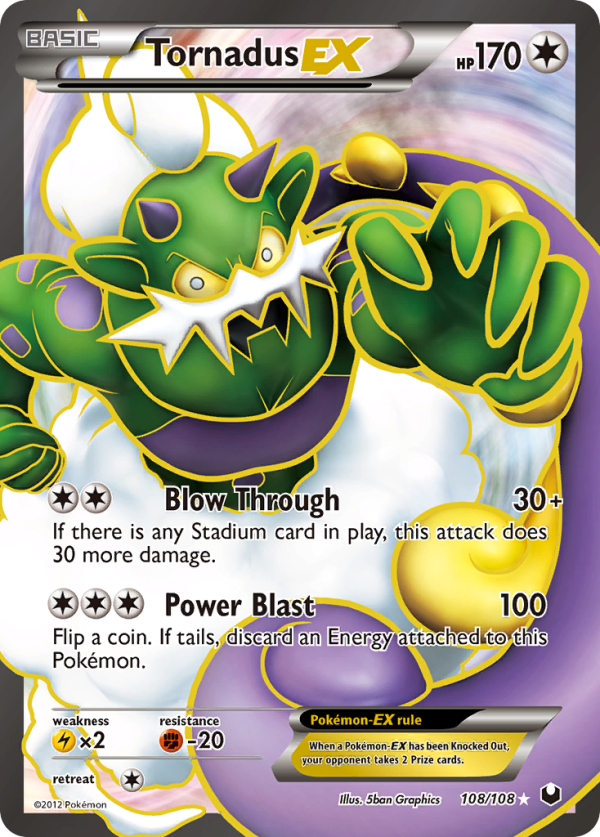 Tornadus EX (108 108) [Black & White: Dark Explorers] Discount