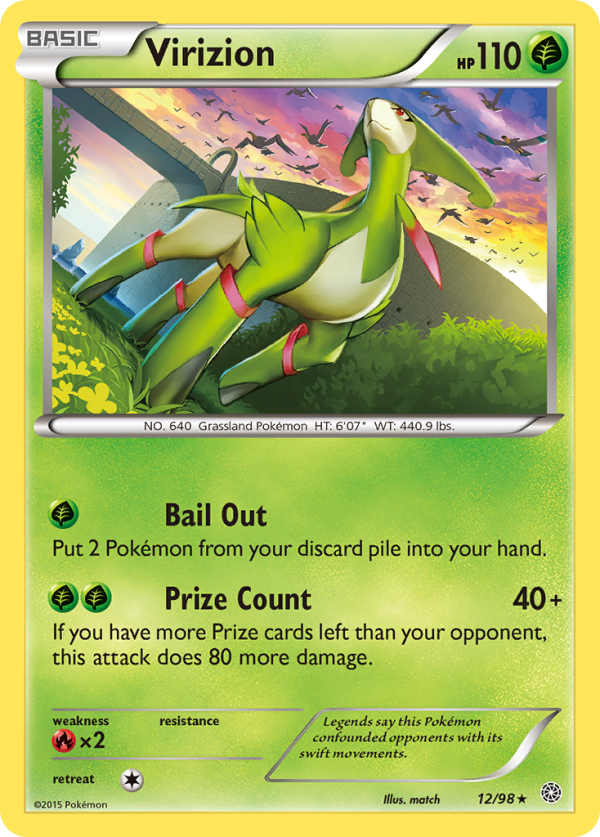 Virizion (12 98) [XY: Ancient Origins] For Sale