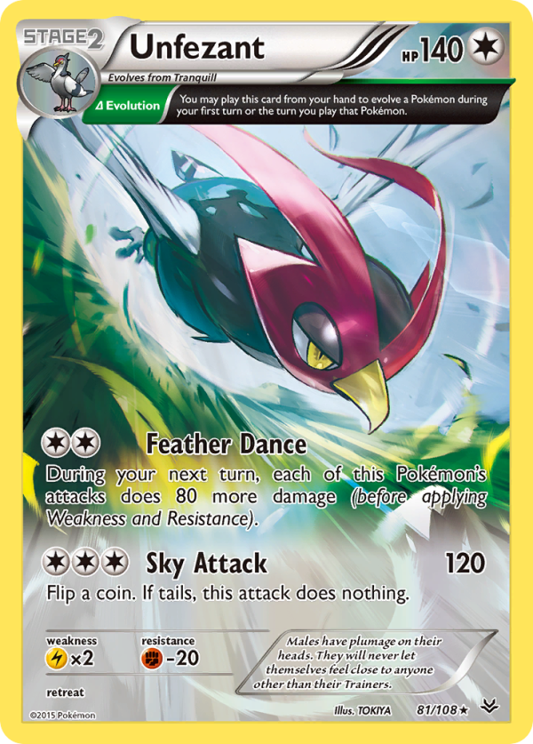 Unfezant (81 108) [XY: Roaring Skies] Hot on Sale