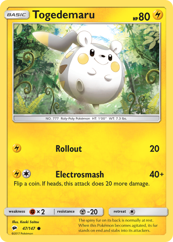 Togedemaru (47 147) [Sun & Moon: Burning Shadows] Online Hot Sale