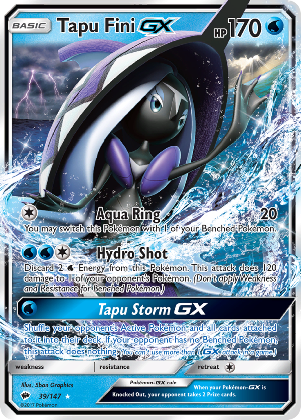 Tapu Fini GX (39 147) [Sun & Moon: Burning Shadows] Online now