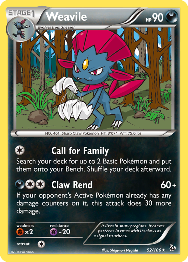 Weavile (52 106) [XY: Flashfire] Online Hot Sale