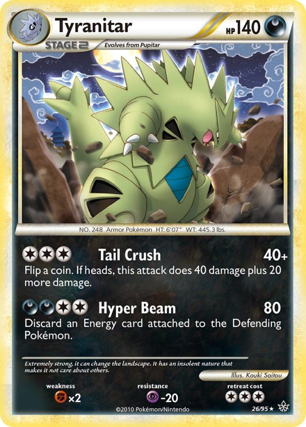 Tyranitar (26 95) (Theme Deck Exclusive) [HeartGold & SoulSilver: Unleashed] Supply