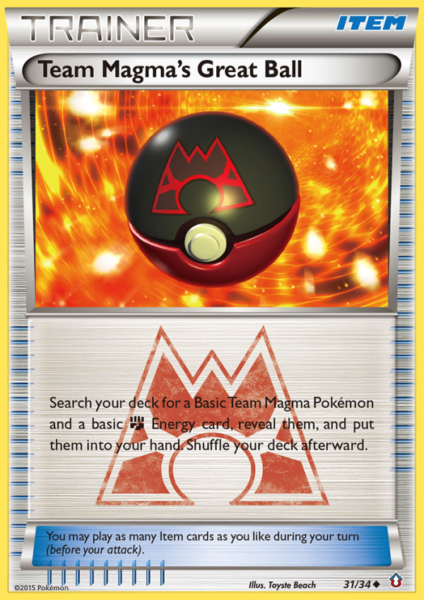 Team Magma s Great Ball (31 34) [XY: Double Crisis] Fashion