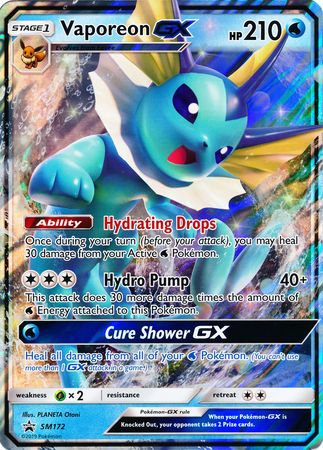 Vaporeon GX (SM172) (Jumbo Card) [Sun & Moon: Black Star Promos] Online Hot Sale