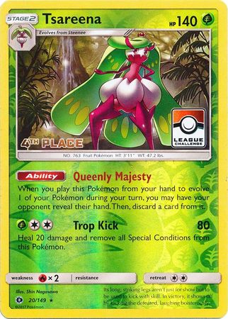 Tsareena (20 149) (League 4th Place) [Sun & Moon: Base Set] Sale