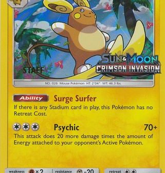 Alolan Raichu (SM72) (Staff Prerelease Promo) [Sun & Moon: Black Star Promos] Sale