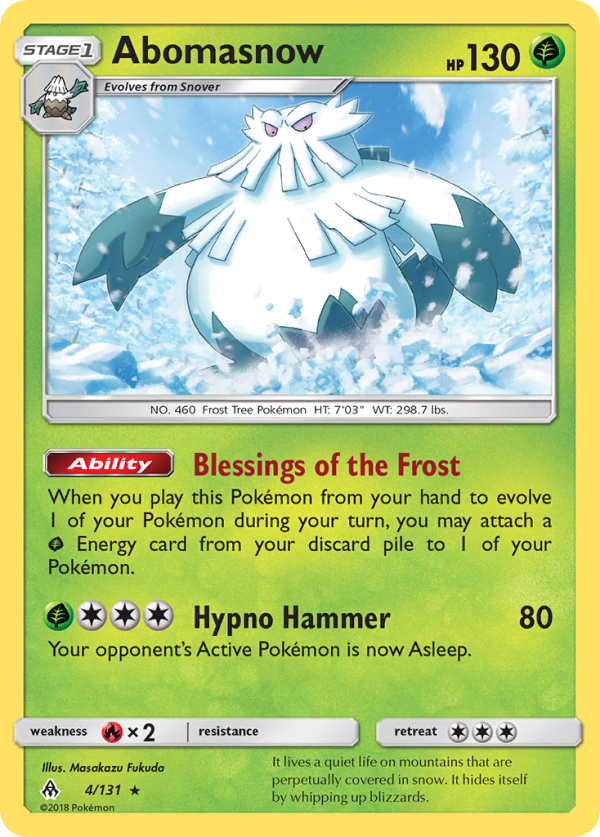 Abomasnow (4 131) [Sun & Moon: Forbidden Light] For Discount