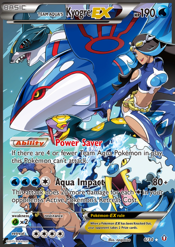 Team Aqua s Kyogre EX (6 34) [XY: Double Crisis] For Discount