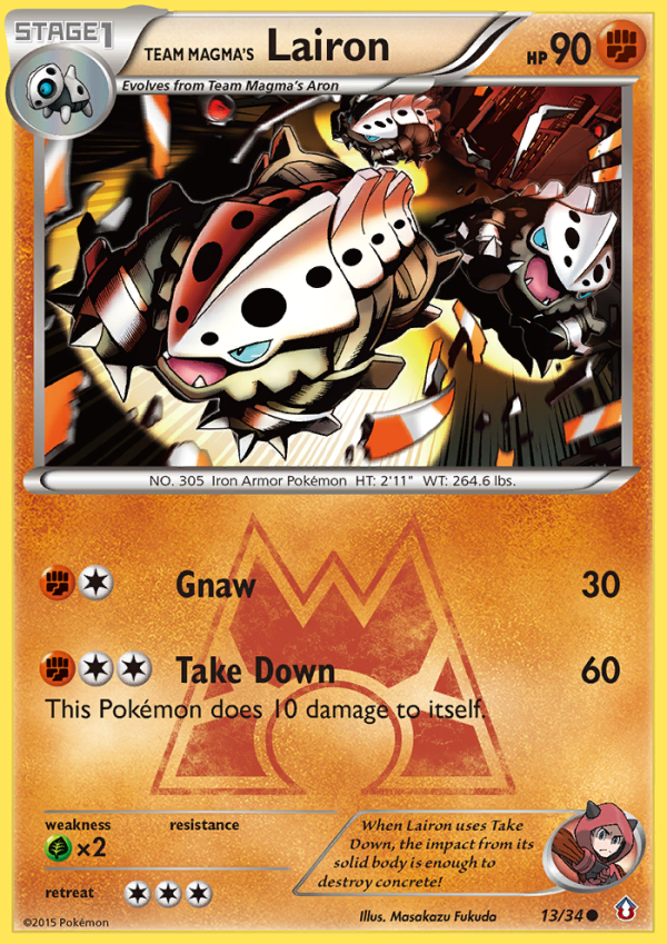 Team Magma s Lairon (13 34) [XY: Double Crisis] on Sale