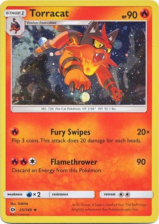 Torracat (25 149) (Cosmos Holo) [Sun & Moon: Base Set] Supply