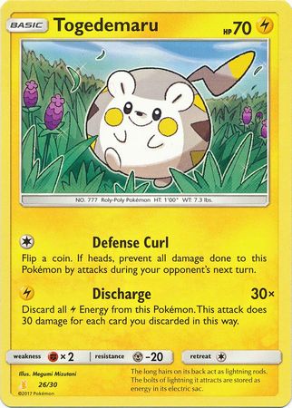 Togedemaru (26 30) [Sun & Moon: Trainer Kit - Alolan Raichu] Online now