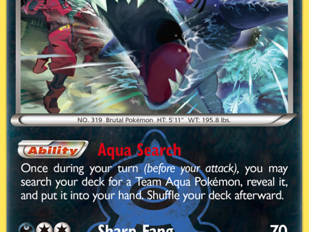 Team Aqua s Sharpedo (21 34) [XY: Double Crisis] For Discount