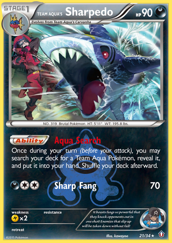 Team Aqua s Sharpedo (21 34) [XY: Double Crisis] For Discount