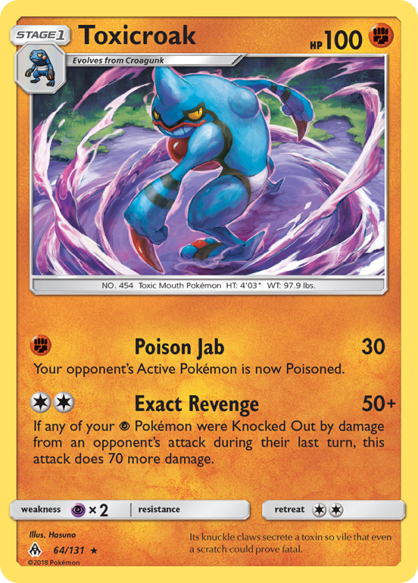 Toxicroak (64 131) [Sun & Moon: Forbidden Light] Hot on Sale